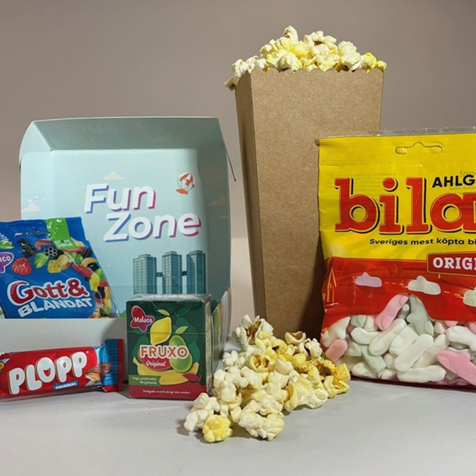Our new funzone box filles with candy