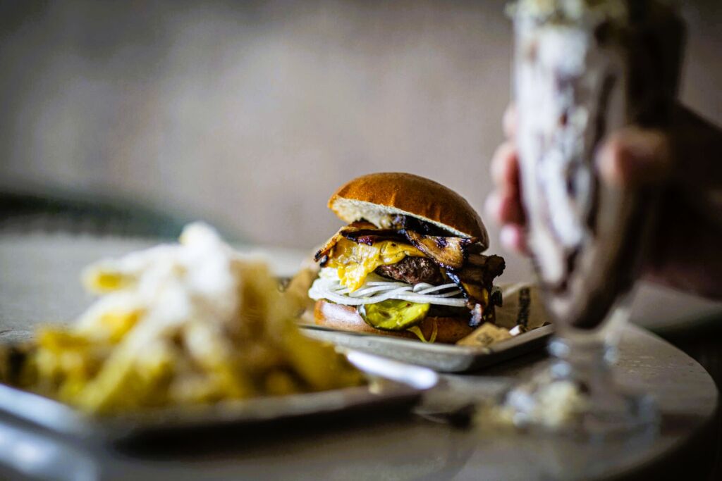 Foto på hamburgare