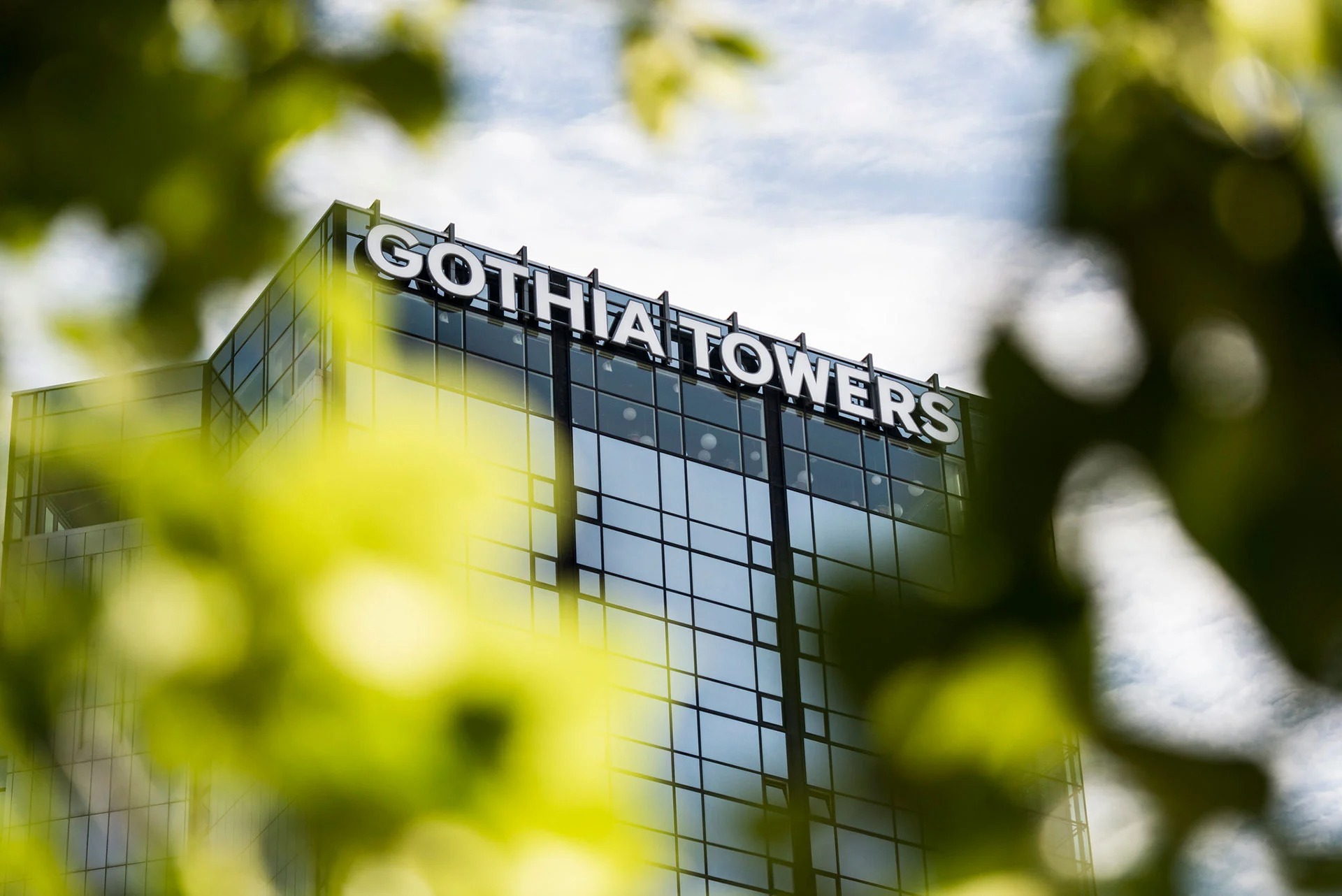 Gothia Towers logo in leaves
